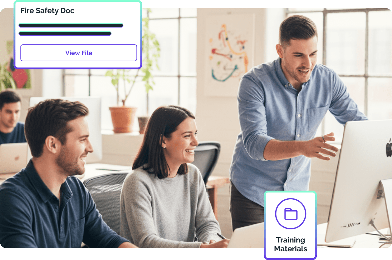 A diverse group of professionals in a team meeting, representing the HR toolkit hero image